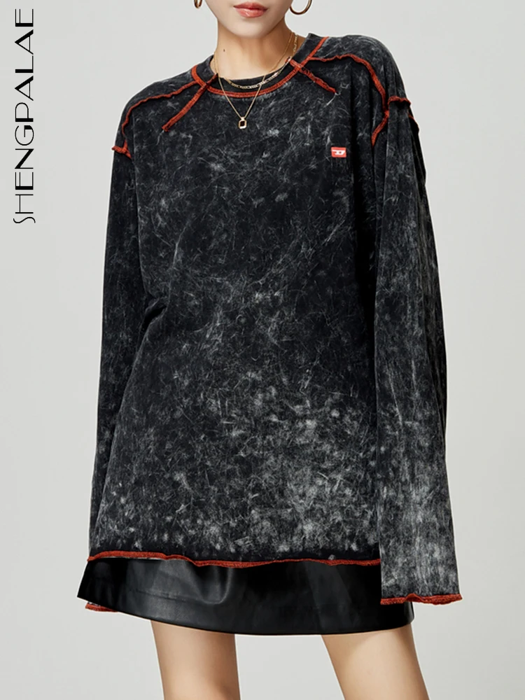 SHENGPALAE, контрастный цвет, женский свитер, модный, с круглым вырезом, красная линия, пэчворк, длинный рукав, Свободный пуловер, осень 2023, новинка 5R6485
SHENGPALAE, контрастный цвет, женский свитер, модный, с круглым вырезом, красная линия, пэчворк, длинный рукав, Свободный пуловер, осень 2023, новинка 5R6485