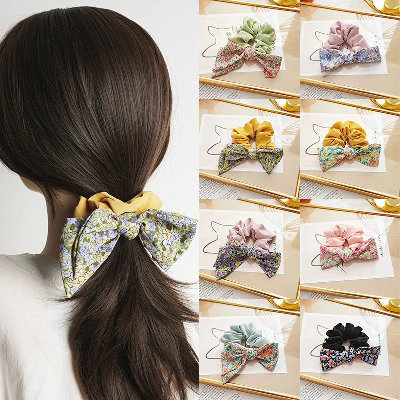 Women Streamers Scrunchies Polka Dot Floral Print Elastic Bow Hair Rope Girl Hair Ties Korean Sweet Hair Accessories Headwear
Women Streamers Scrunchies Polka Dot Floral Print Elastic Bow Hair Rope Girl Hair Ties Korean Sweet Hair Accessories Headwear