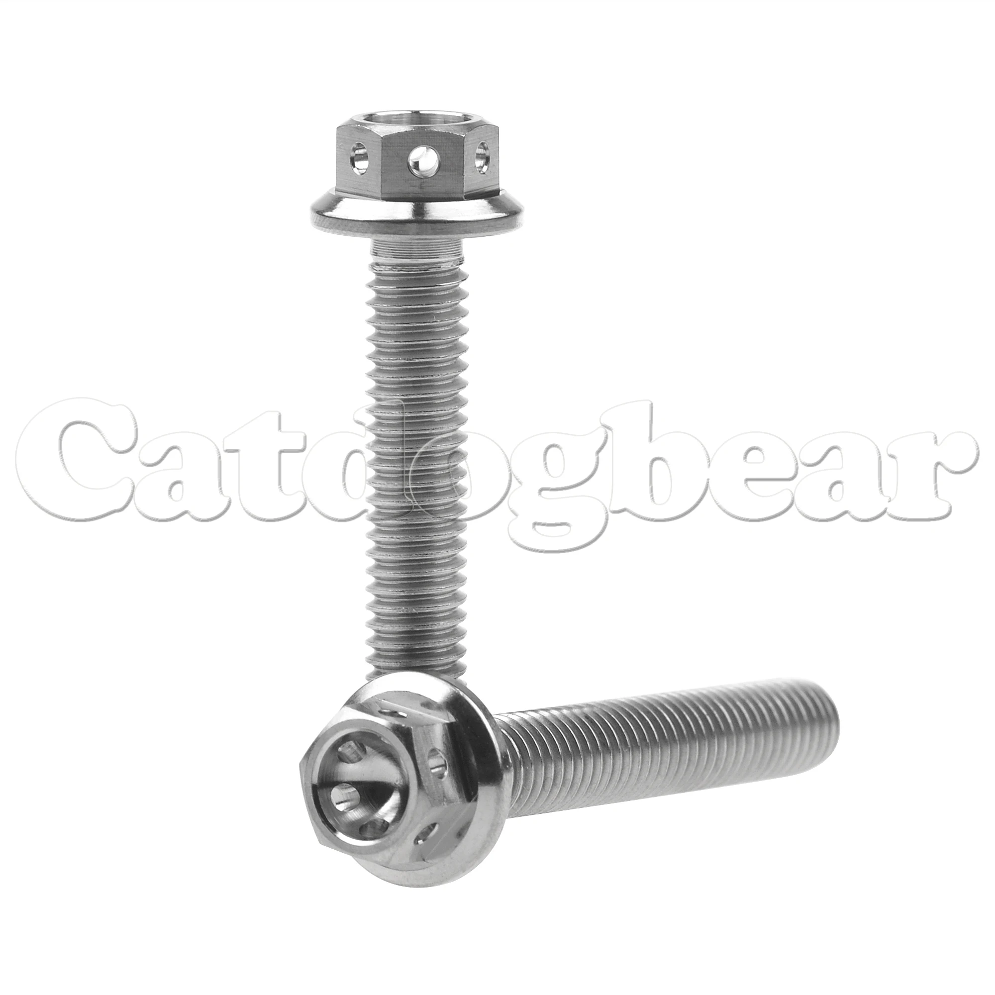 Catdogbear Titanium M6 M8X35mm Flange Bolt Screw With Holes for Motorcycle Ti Fasteners 
Catdogbear Titanium M6 M8X35mm Flange Bolt Screw With Holes for Motorcycle Ti Fasteners