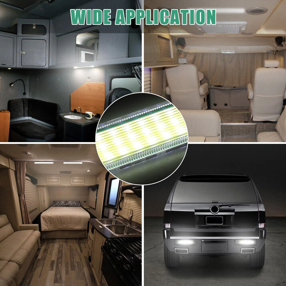 2 Pcs LED Strip Lights Bar Car 12V 24V Caravan Boat Fishing Camping Interior Lamp Truck Indoor Lights Reading Lamps
2 Pcs LED Strip Lights Bar Car 12V 24V Caravan Boat Fishing Camping Interior Lamp Truck Indoor Lights Reading Lamps
