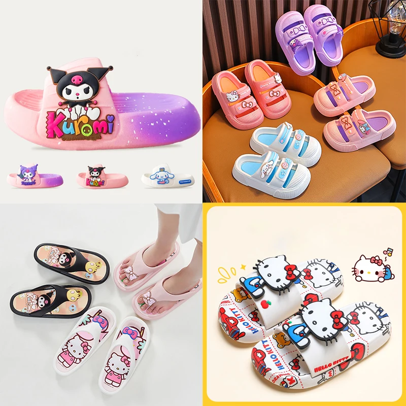 2023 New Sanrio Kawaii Summer Hellokitty My Melody Kuromi Cinnamoroll Pochacco Slippers Sandals Flip-Flop Outer Wear Bathroom 
2023 New Sanrio Kawaii Summer Hellokitty My Melody Kuromi Cinnamoroll Pochacco Slippers Sandals Flip-Flop Outer Wear Bathroom