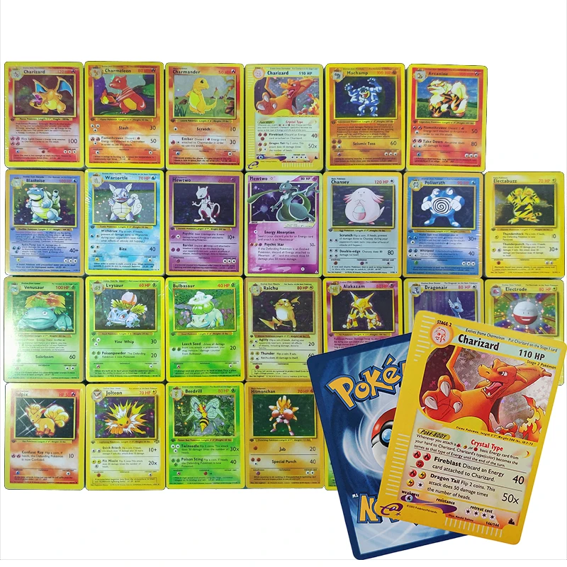 26Pcs Pokemon Flash Cards Sets DIY 1996 Years First Generation Pikachu Charizard Mewtwo Game Collection Card Toys Gifts for Kids
26Pcs Pokemon Flash Cards Sets DIY 1996 Years First Generation Pikachu Charizard Mewtwo Game Collection Card Toys Gifts for Kids