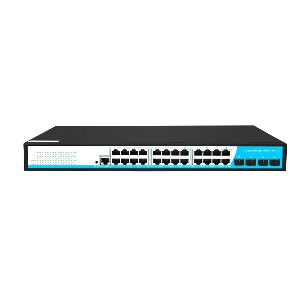 Управляемый сетевой коммутатор L2 на 24 порта Ethernet с 4 портами SFP, коммутатор poe с поддержкой d-link, гигабитный
Управляемый сетевой коммутатор L2 на 24 порта Ethernet с 4 портами SFP, коммутатор poe с поддержкой d-link, гигабитный