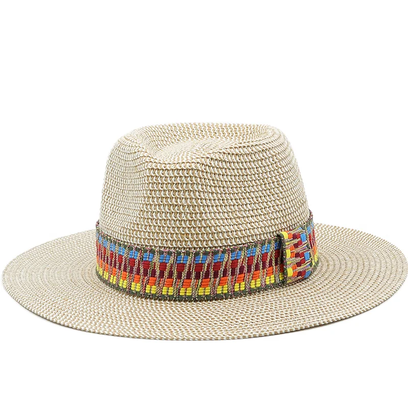 New Natural Panama Soft Shaped Straw Hat Summer Women/Men Wide Brim Beach Sun Cap UV Protection Fedora Hat 
New Natural Panama Soft Shaped Straw Hat Summer Women/Men Wide Brim Beach Sun Cap UV Protection Fedora Hat