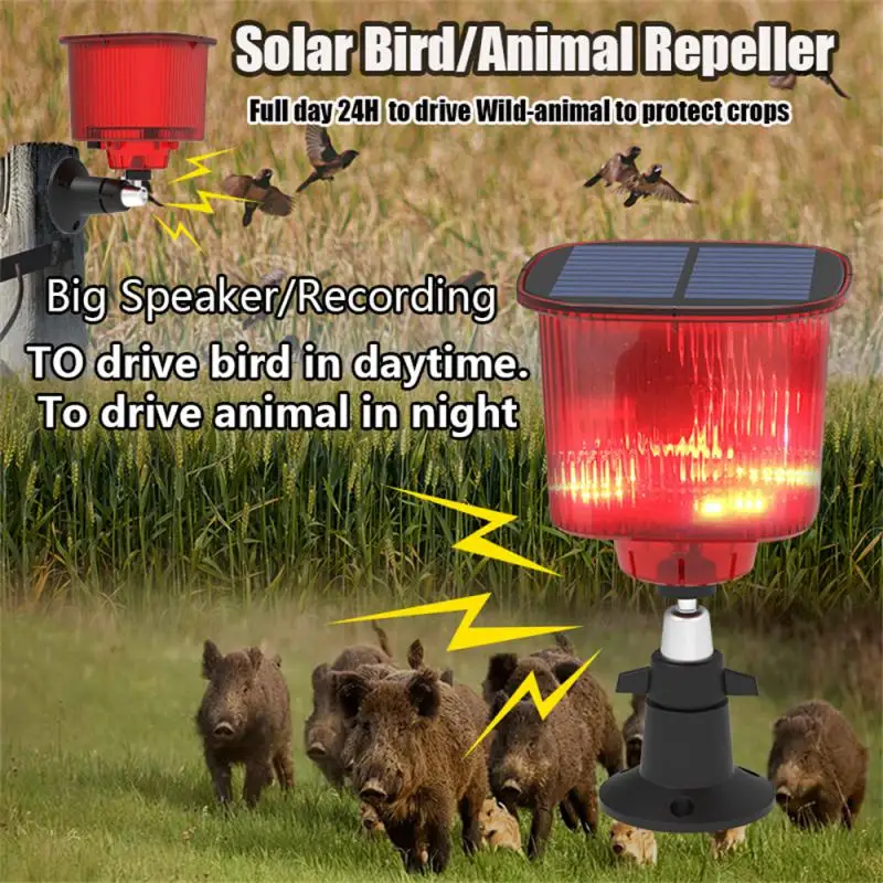 Recording Function Deterrent Device Solar Alarm Light For Home Security Waterproof Cat Dog Repellant Multiple Sound Strobe
Recording Function Deterrent Device Solar Alarm Light For Home Security Waterproof Cat Dog Repellant Multiple Sound Strobe