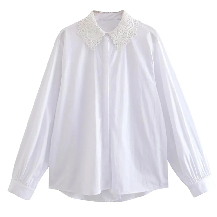 Dave&Di Lace Splicing Long Sleeve Poplin Cotton Casual Shirt Women Blouse England Style Simple Fashion Blouse Women And Tops
Dave&Di Lace Splicing Long Sleeve Poplin Cotton Casual Shirt Women Blouse England Style Simple Fashion Blouse Women And Tops