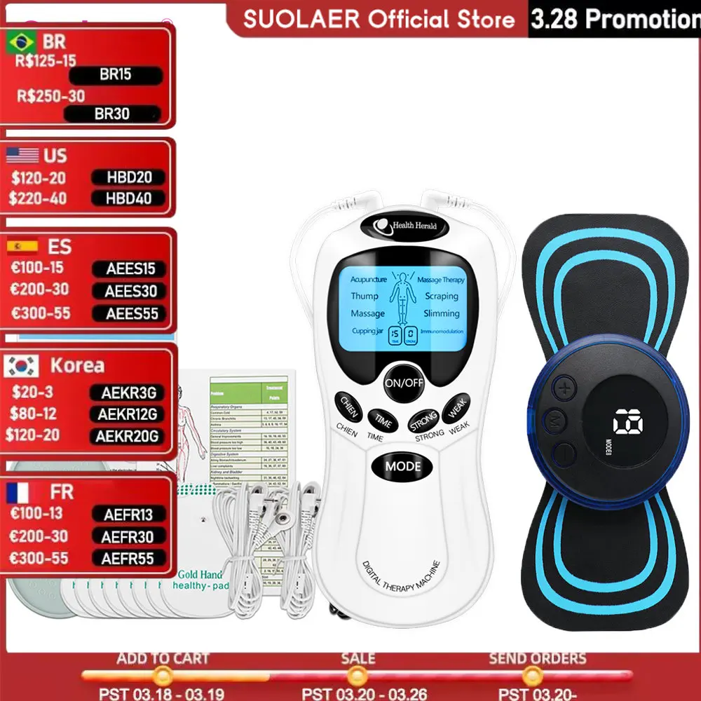 8 режимов Tens Unit электроды EMS стимулятор мышц низкочастотный импульсный массаж шеи спины ног рук ног тела Расслабляющий массажер облегчение боли
8 режимов Tens Unit электроды EMS стимулятор мышц низкочастотный импульсный массаж шеи спины ног рук ног тела Расслабляющий массажер облегчение боли