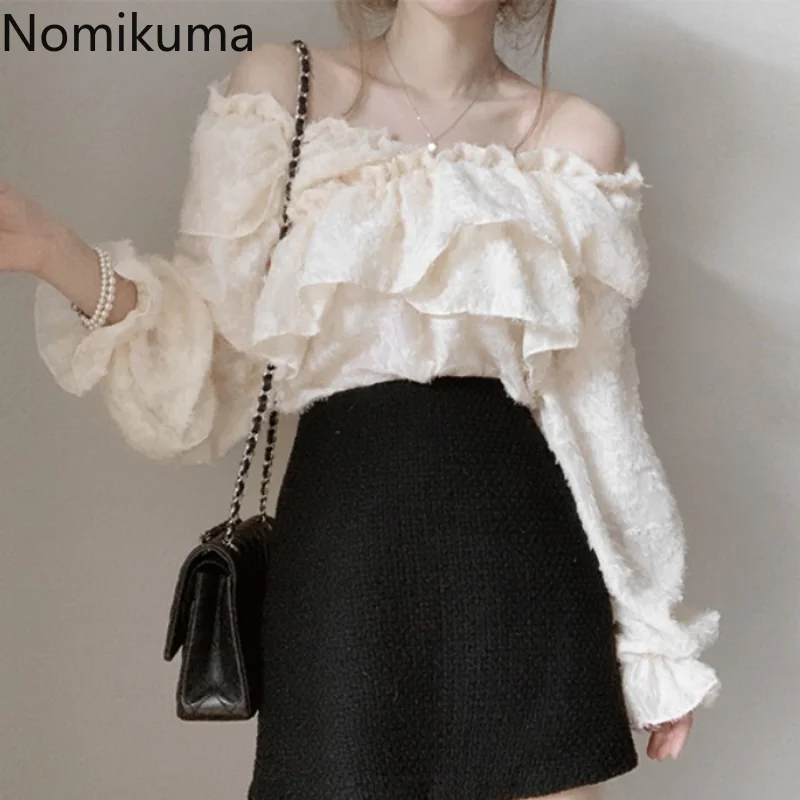 Nomikuma Blusas Para Mujer Spring Autumn V Neck Ruffles Patchwork Shirts for Women Elegant Vintage Fashion Sexy Chemise Femme
Nomikuma Blusas Para Mujer Spring Autumn V Neck Ruffles Patchwork Shirts for Women Elegant Vintage Fashion Sexy Chemise Femme