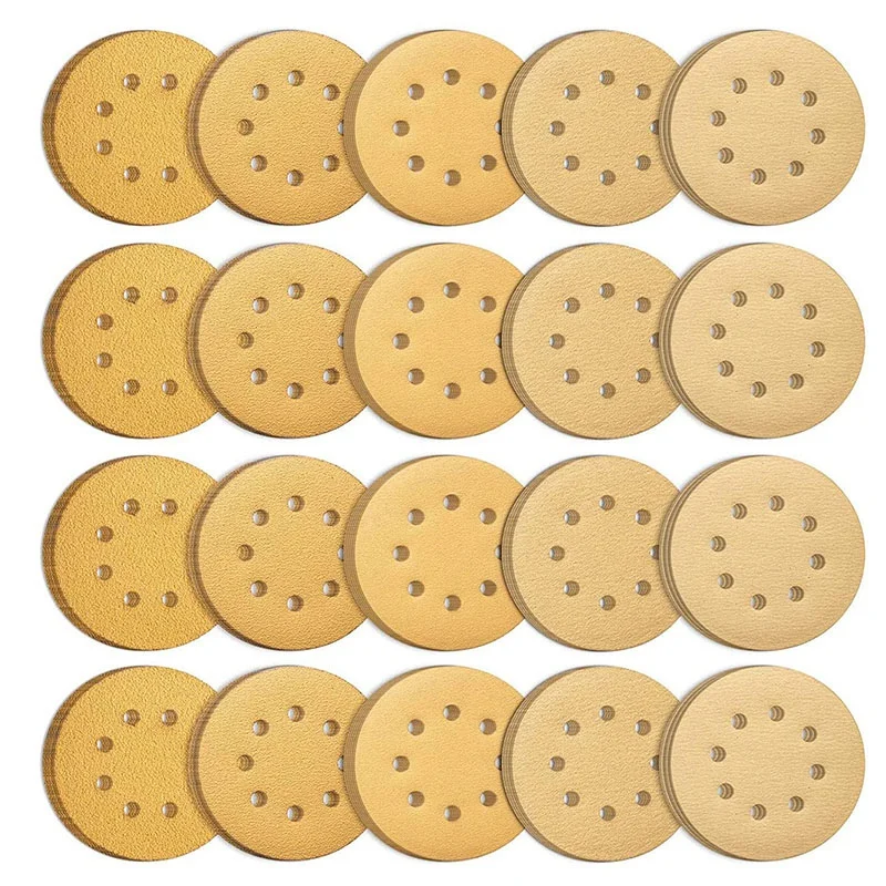 Promotion! 100PCS 5 Inch Sanding Discs 60/80/120/150/220 Grits Gold Sanding Discs Hook And Loop 8 Holes Sandpaper Orbital Sander
Promotion! 100PCS 5 Inch Sanding Discs 60/80/120/150/220 Grits Gold Sanding Discs Hook And Loop 8 Holes Sandpaper Orbital Sander