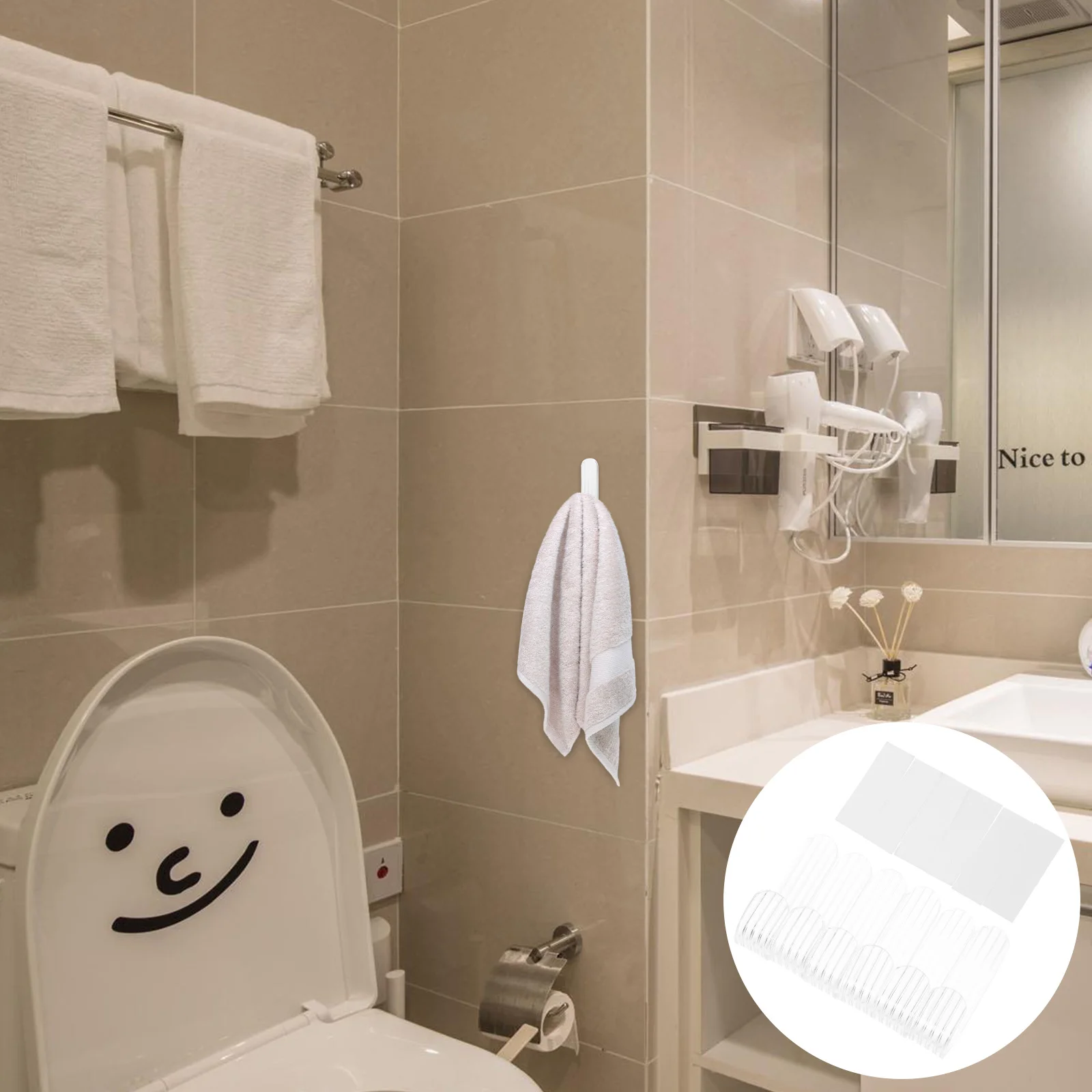 6pcs Punch Free Hook Adhesive Wall Hooks Hooks Over the Door Hook 
6pcs Punch Free Hook Adhesive Wall Hooks Hooks Over the Door Hook