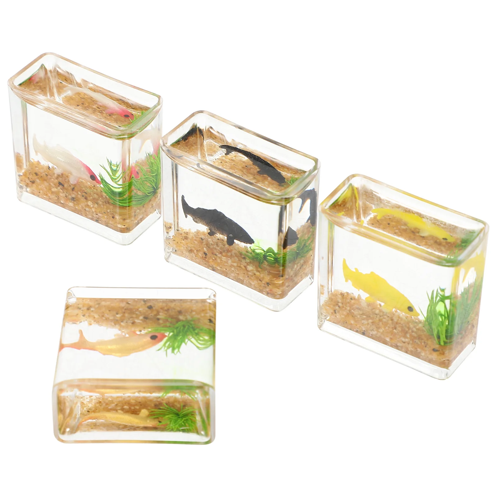 

Dollhouse Books Miniature Decorations Fish Tank Simulation Model Tiny Tanks Small