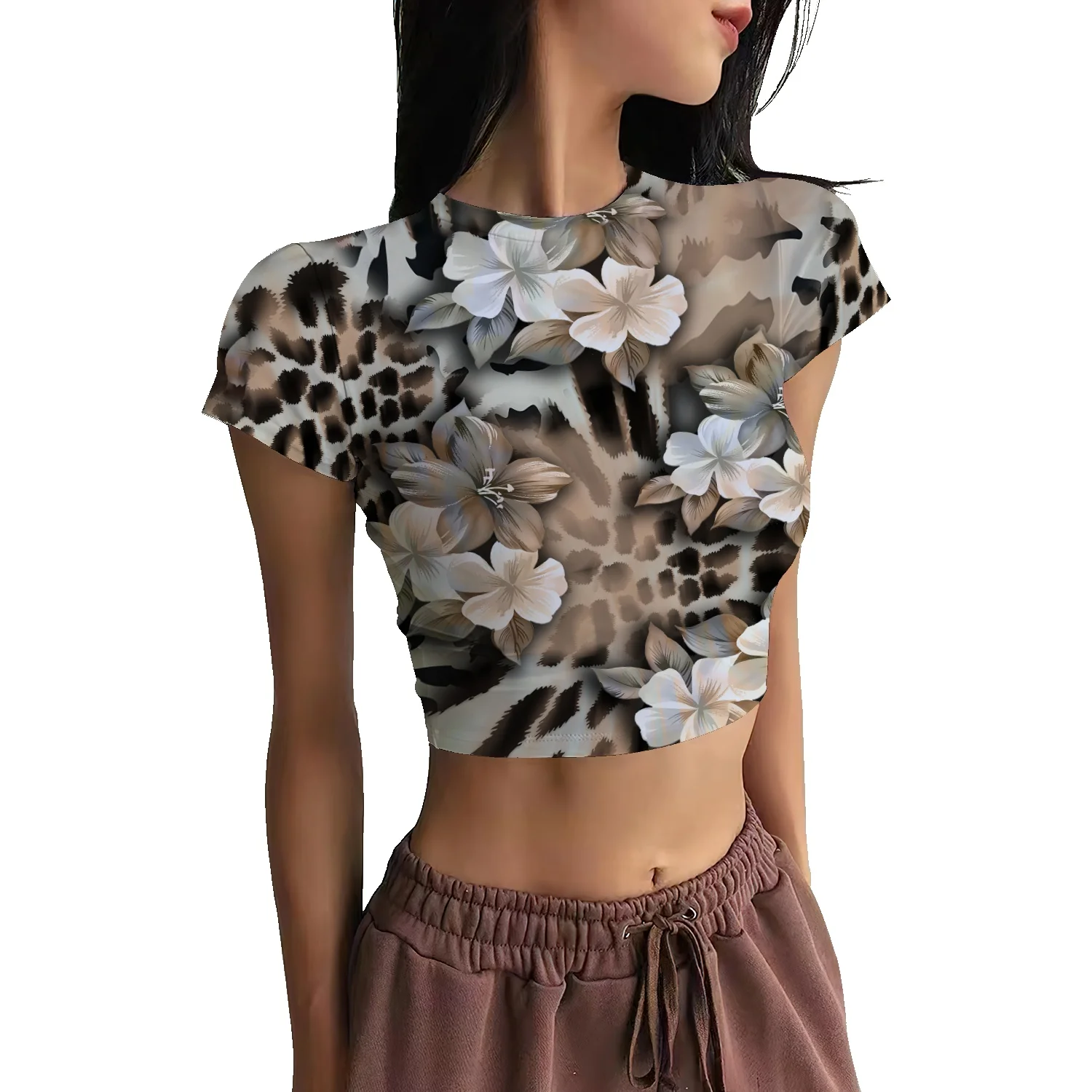 Animal 3D printing snakeskin women's self-cultivation high-waisted T-shirt short-sleeved 2022 summer new bottoming short top
Animal 3D printing snakeskin women's self-cultivation high-waisted T-shirt short-sleeved 2022 summer new bottoming short top