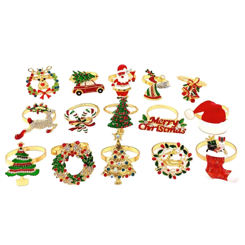 1pc Christmas Napkin Ring Napkin Buckles Birthday Wedding Christmas Party Decor Xmas Dinner Table Napkin Holders
1pc Christmas Napkin Ring Napkin Buckles Birthday Wedding Christmas Party Decor Xmas Dinner Table Napkin Holders