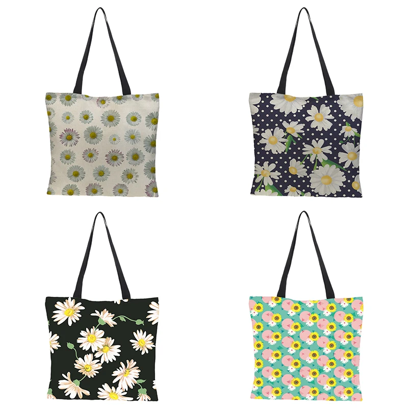 Oil Painting Flower Print Shopping Bags for Groceries Papillon Pug Retriever Print Women Handbag Shoulder Large Capacity
Oil Painting Flower Print Shopping Bags for Groceries Papillon Pug Retriever Print Women Handbag Shoulder Large Capacity