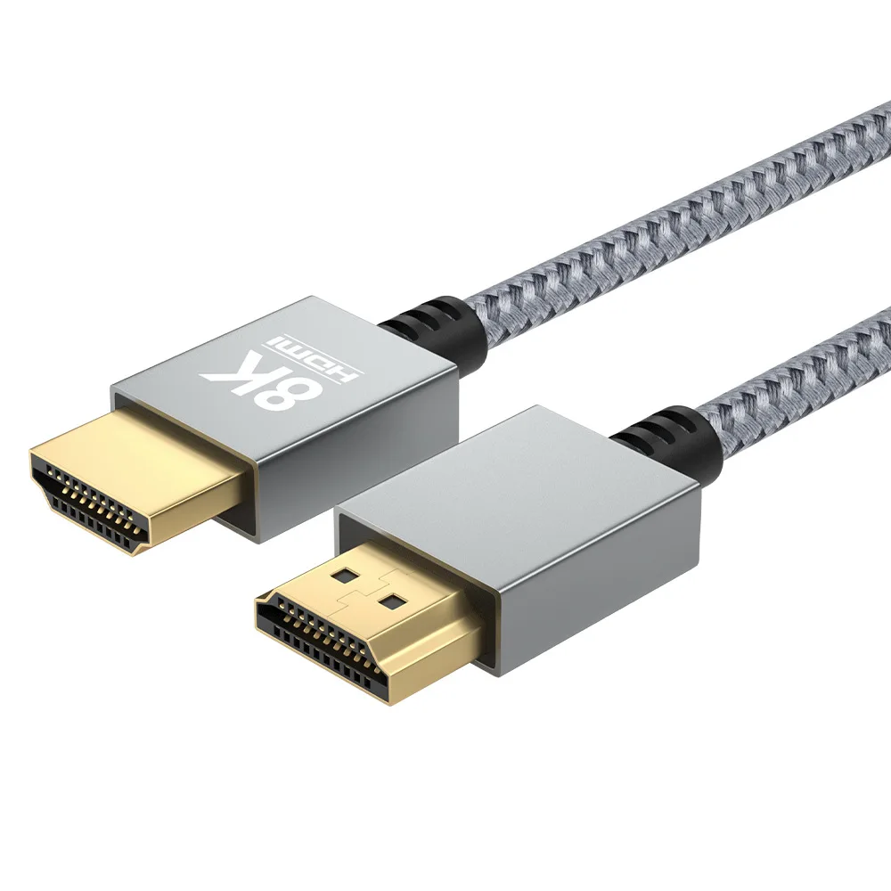 HDMI2.1 ультра-тонкий HD кабель 8K 60 Гц Ультратонкий алюминиевый корпус Чистая медь Плетеный компьютерный монитор Hdmi кабель
HDMI2.1 ультра-тонкий HD кабель 8K 60 Гц Ультратонкий алюминиевый корпус Чистая медь Плетеный компьютерный монитор Hdmi кабель