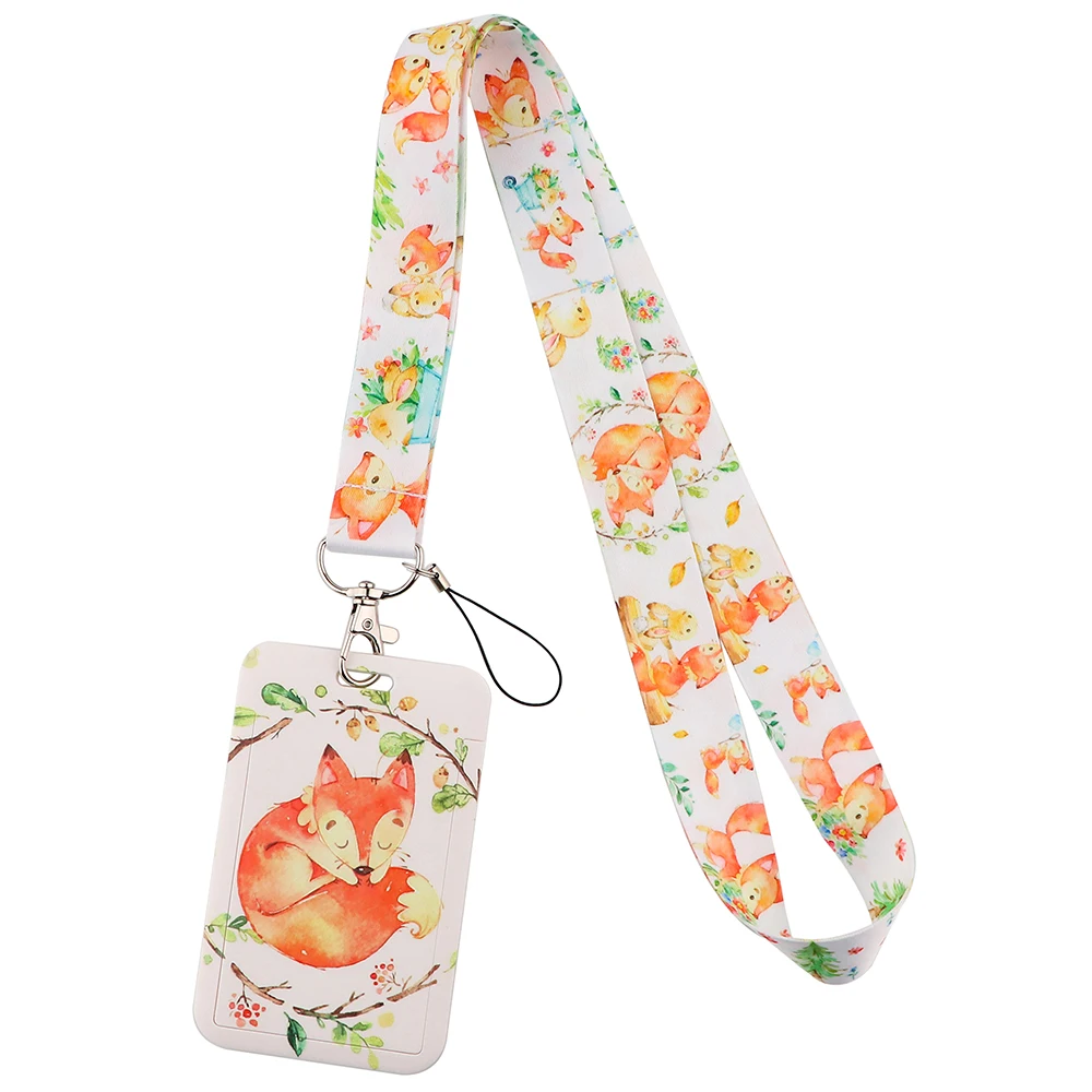 Lanyard Keychain Cute Cartoon Fox ID Credit Card Cover Pass Mobile Phone Neck Straps Badge Holder Key Holder Accessories
Lanyard Keychain Cute Cartoon Fox ID Credit Card Cover Pass Mobile Phone Neck Straps Badge Holder Key Holder Accessories