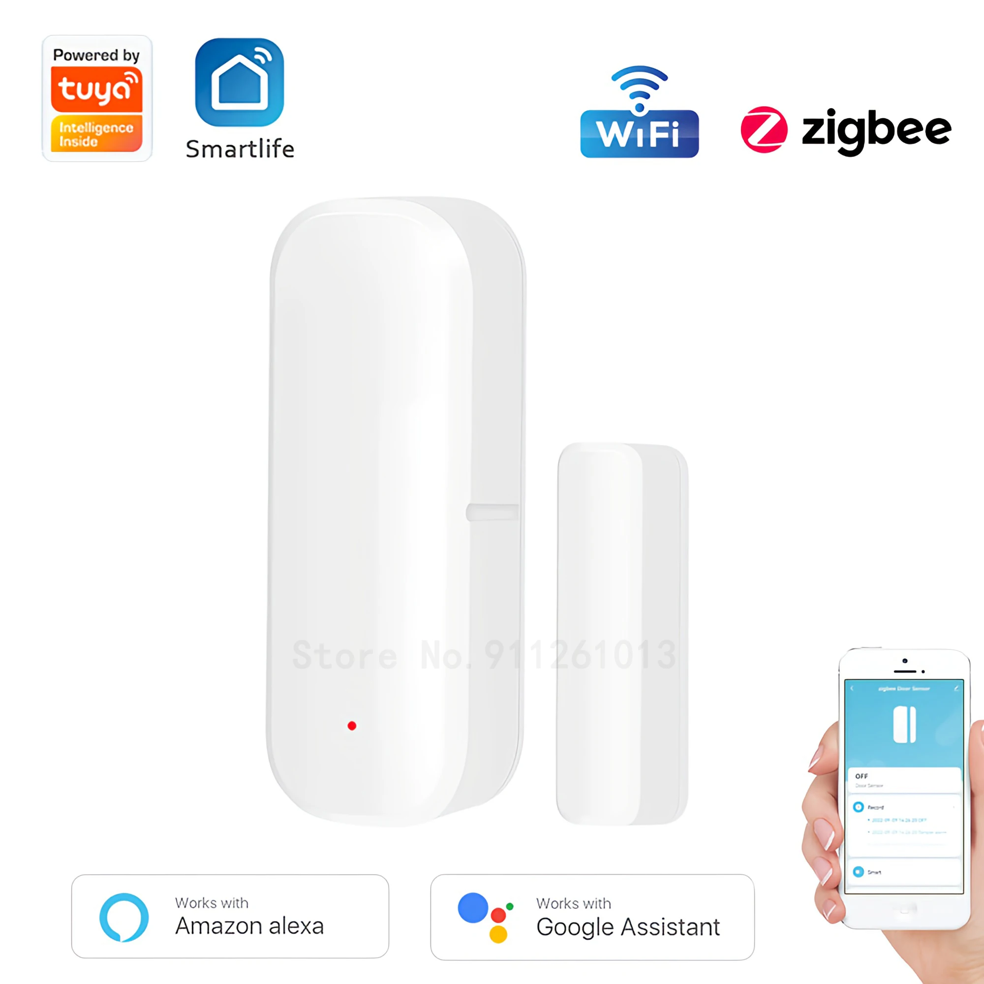 Смарт-Датчик окон Tuya Zigbee, детектор сигнализации, независимый магнитный датчик, работает с Alexa Google Home
Смарт-Датчик окон Tuya Zigbee, детектор сигнализации, независимый магнитный датчик, работает с Alexa Google Home