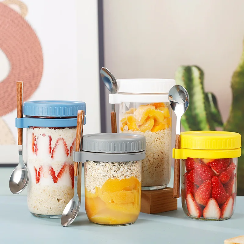 Oatmeal Cup Overnight Oats Jars Breakfast Cup with Lid and Spoon Kitchen Supplies Wide Mouth Mason Jars Oatmeal Glass Jars
Oatmeal Cup Overnight Oats Jars Breakfast Cup with Lid and Spoon Kitchen Supplies Wide Mouth Mason Jars Oatmeal Glass Jars