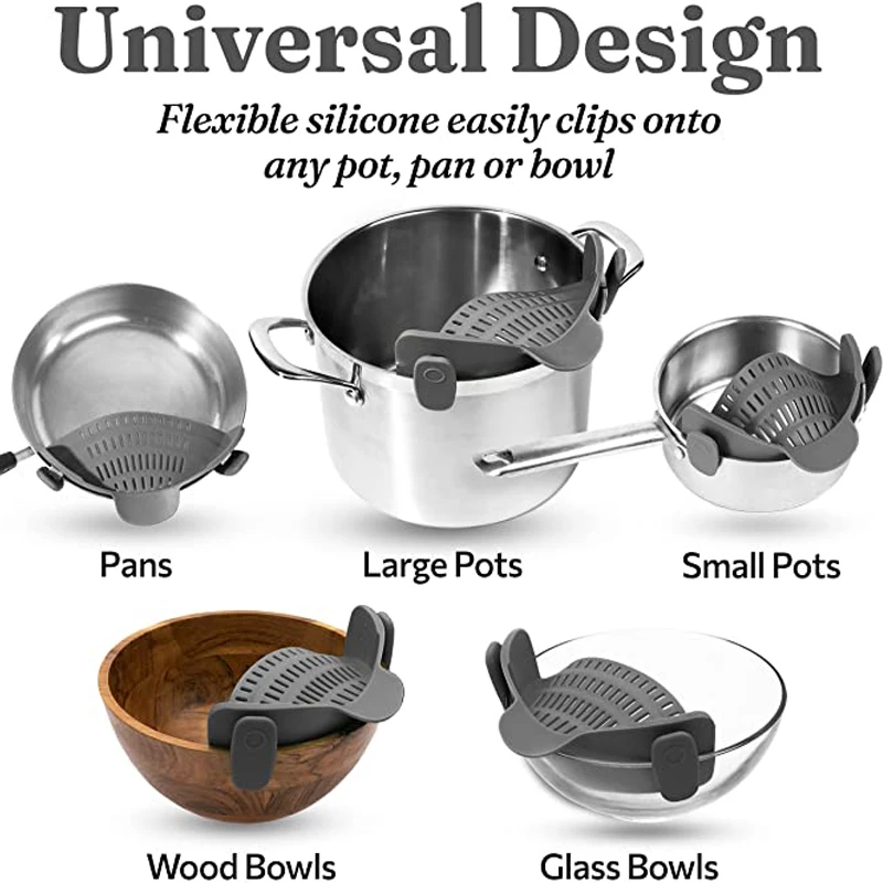 Silicone pot side vegetable pouring drain for household creative noodle filter leak proof baffle silicone pot side drain
Silicone pot side vegetable pouring drain for household creative noodle filter leak proof baffle silicone pot side drain