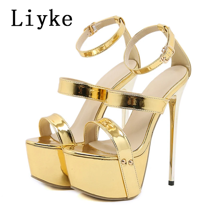Liyke Fashion Design Rivet Women Sexy 16.5CM Sandals Summer Open Toe Ankle Buckle Strap Platform High Heels Ladies Shoes Size 42
Liyke Fashion Design Rivet Women Sexy 16.5CM Sandals Summer Open Toe Ankle Buckle Strap Platform High Heels Ladies Shoes Size 42