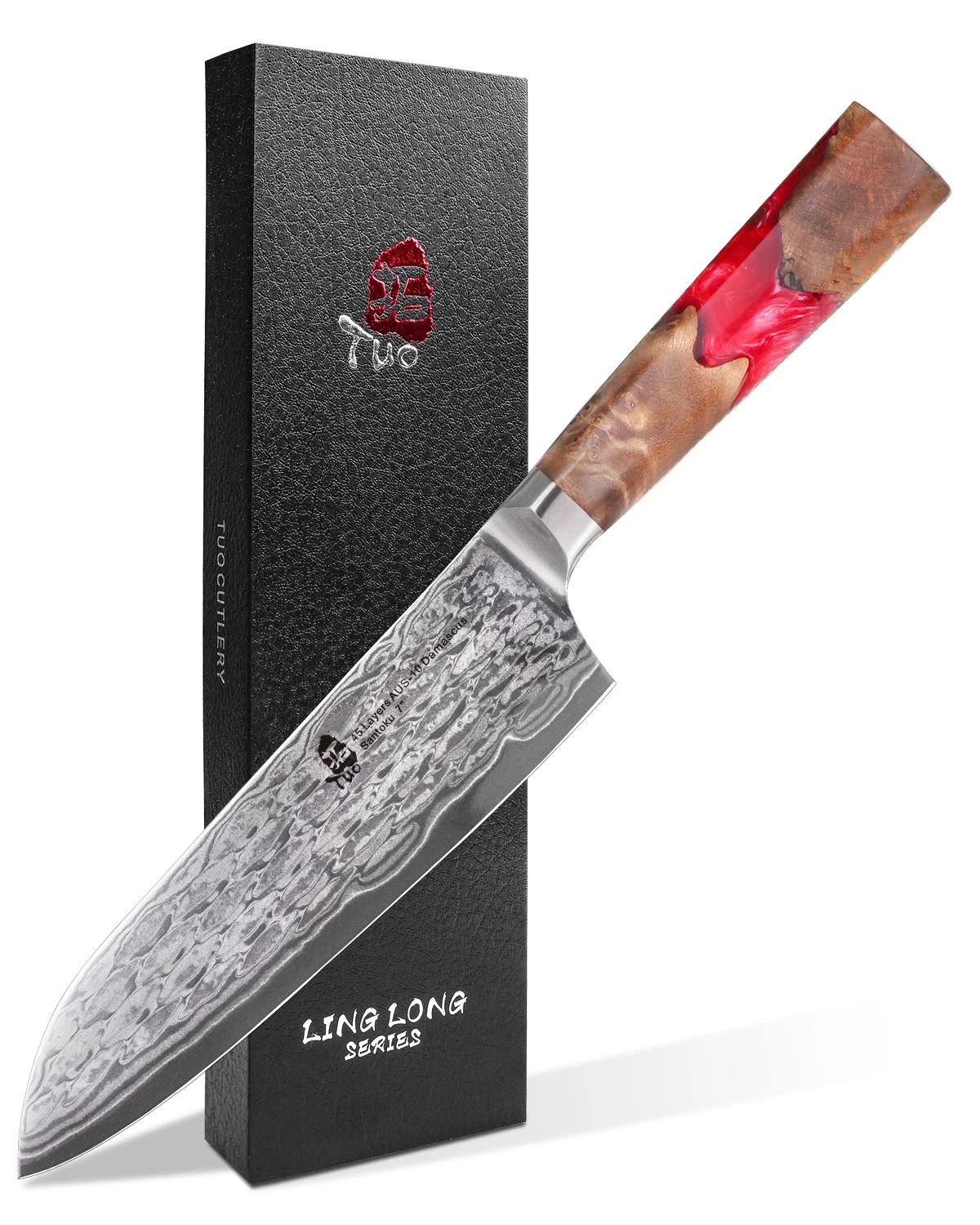 TUO Santoku Knife 7 Inch Sharp Kitchen Knife Professional Chopping Knife Japanese AUS-10 Damascus Steel 45-Layer Hand Forged Res
TUO Santoku Knife 7 Inch Sharp Kitchen Knife Professional Chopping Knife Japanese AUS-10 Damascus Steel 45-Layer Hand Forged Res