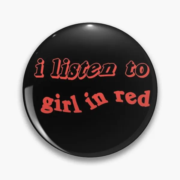 

Я слушаю девушку в Красной мягкой булавке на пуговице металлическая шляпа мультфильм Женская модная брошь симпатичный любимый подарок Креативный значок Забавный Декор
