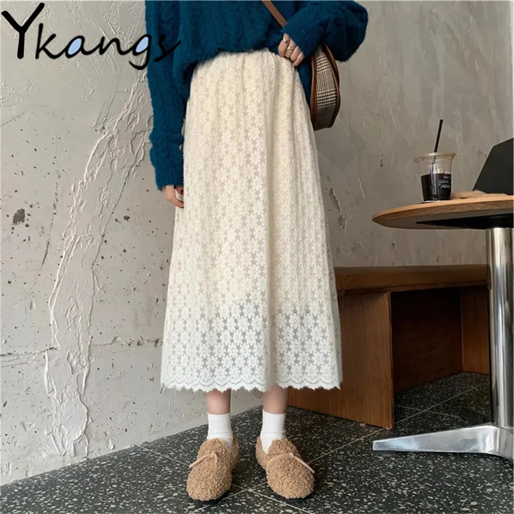 Юбка кружевная в Корейском стиле женская, элегантная свободная офисная трапециевидная Милая универсальная базовая приталенная, с эластичн...
Юбка кружевная в Корейском стиле женская, элегантная свободная офисная трапециевидная Милая универсальная базовая приталенная, с эластичн...