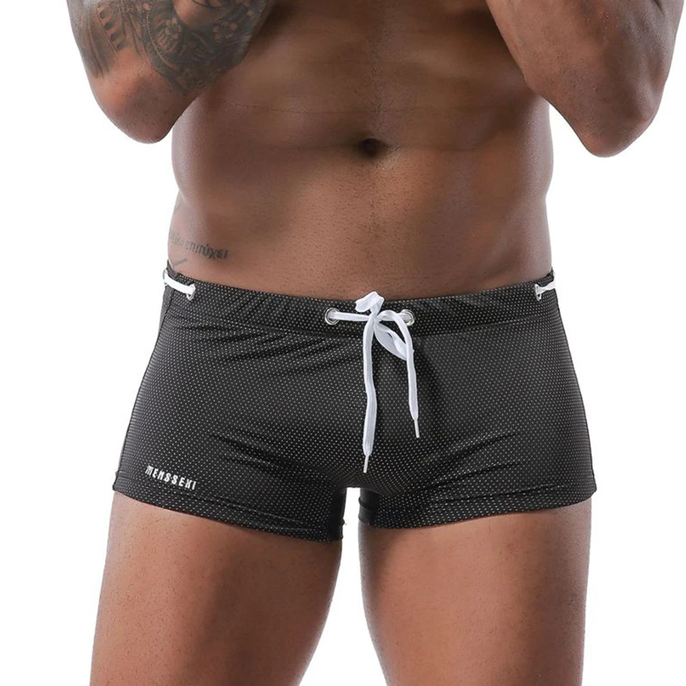 Summer New Men's Surf Beach Wear Swimsuit Sexy Low Waist Tether Mesh Elastic Boxer Drawstring Swim Shorts Swimwear Beachwear
Summer New Men's Surf Beach Wear Swimsuit Sexy Low Waist Tether Mesh Elastic Boxer Drawstring Swim Shorts Swimwear Beachwear