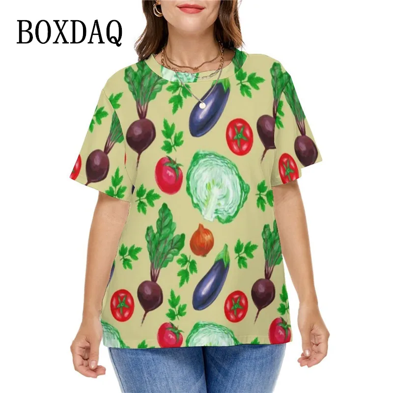 Футболка женская Вегетарианская с коротким рукавом и круглым вырезом, большого размера 
Футболка женская Вегетарианская с коротким рукавом и круглым вырезом, большого размера