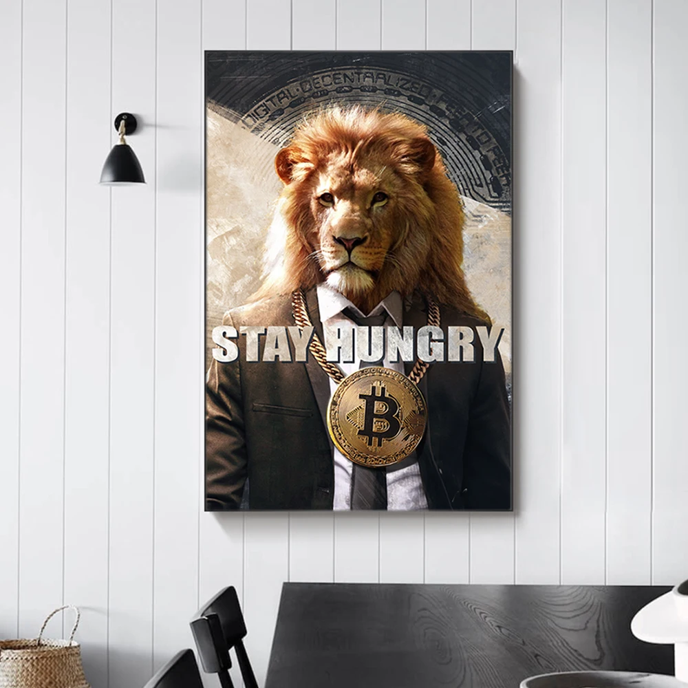 Lion Stay Hungry Motivational Business Posters Wall Art Canvas Prints Modern Animals Paintings for Living Room Office Home Decor
Lion Stay Hungry Motivational Business Posters Wall Art Canvas Prints Modern Animals Paintings for Living Room Office Home Decor
