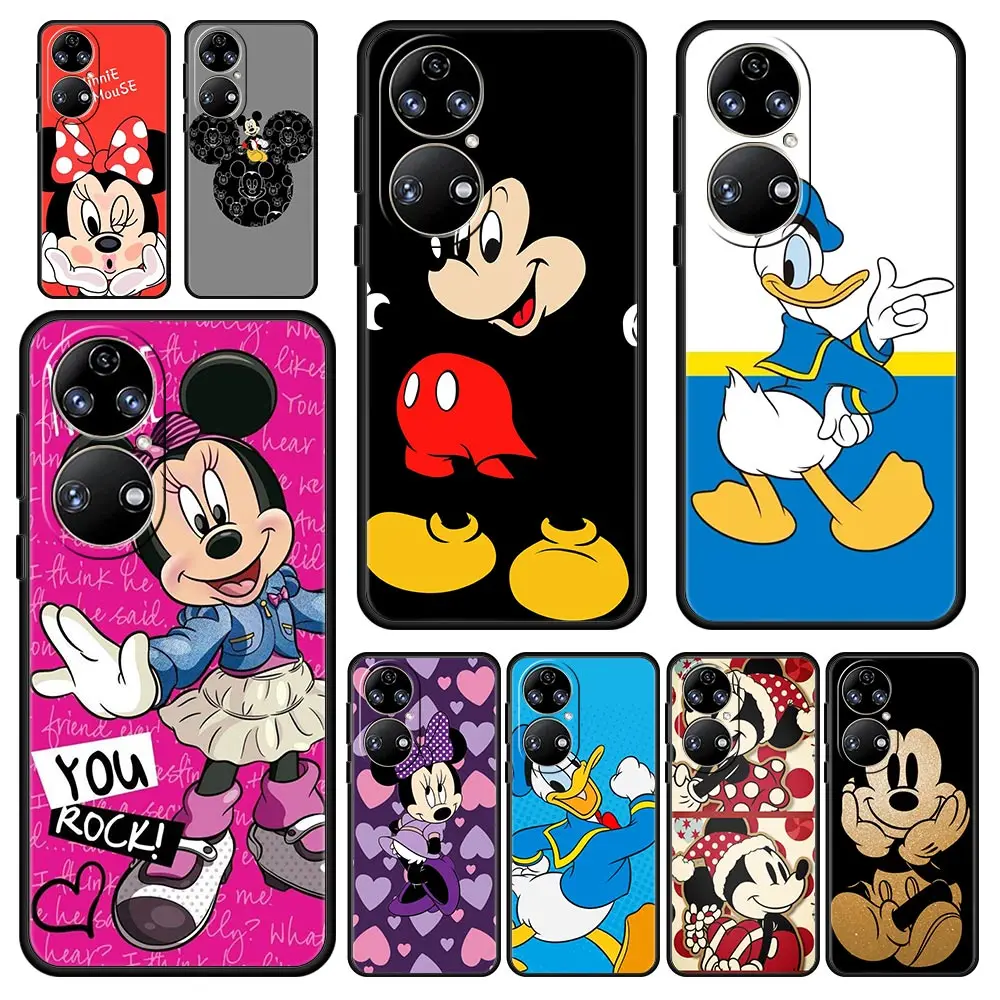 Чехол с Микки и Минни Дональд Дак для Huawei P30 Lite чехол телефона P50 Pro P20 P40 E P Smart Z 2021 Y6p