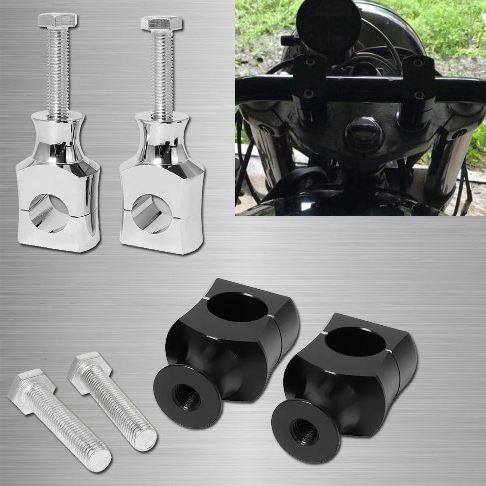 

For Harley /Dyna /Sportster 1 Pair 22mm 25 mm CNC Aluminium Universal Handlebar Risers Clamp Motorcycle Handle Bar Mounting