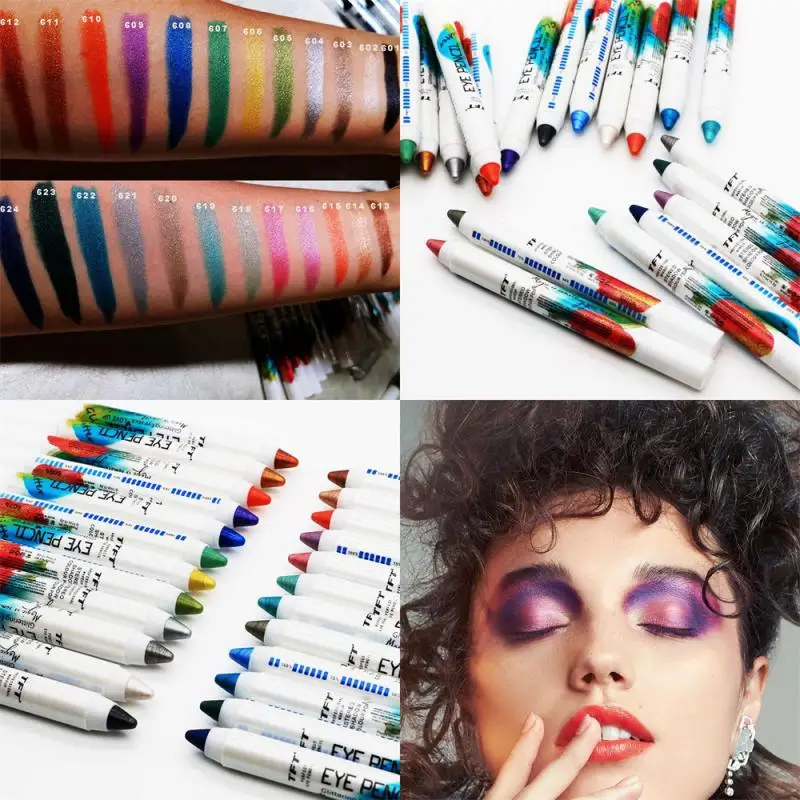 

Pearlescent Eyeshadow Eyeliner Pencil Waterproof Glitter Matte Eye Shadow Brightening Face Lying Silkworm Pen Beauty Cosmetics