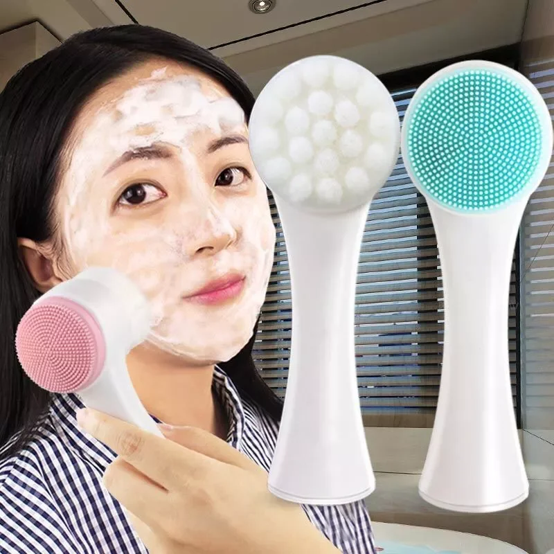 Silicone Face Cleansing Brush Double-Sided Facial Cleanser Blackhead Removal Product Pore Cleaner Exfoliator Face Scrub Brush
Silicone Face Cleansing Brush Double-Sided Facial Cleanser Blackhead Removal Product Pore Cleaner Exfoliator Face Scrub Brush