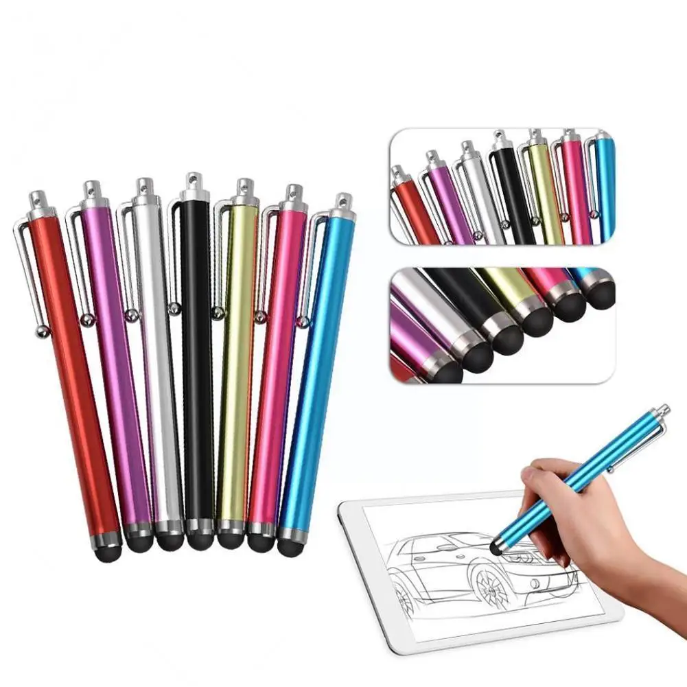 

Capacitive Pen Kugelschreiber Smartphones For IPad IPhone S Color Random Capacitive Screen Universal Stylus Pen Metal I5V1