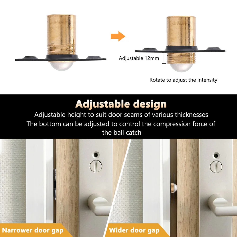 Door Spring Catch Lock Internal Latch Roller Ball Screws Set Brass Stainless Steel Adjustable For Holding Doors Hardware Decor
Door Spring Catch Lock Internal Latch Roller Ball Screws Set Brass Stainless Steel Adjustable For Holding Doors Hardware Decor