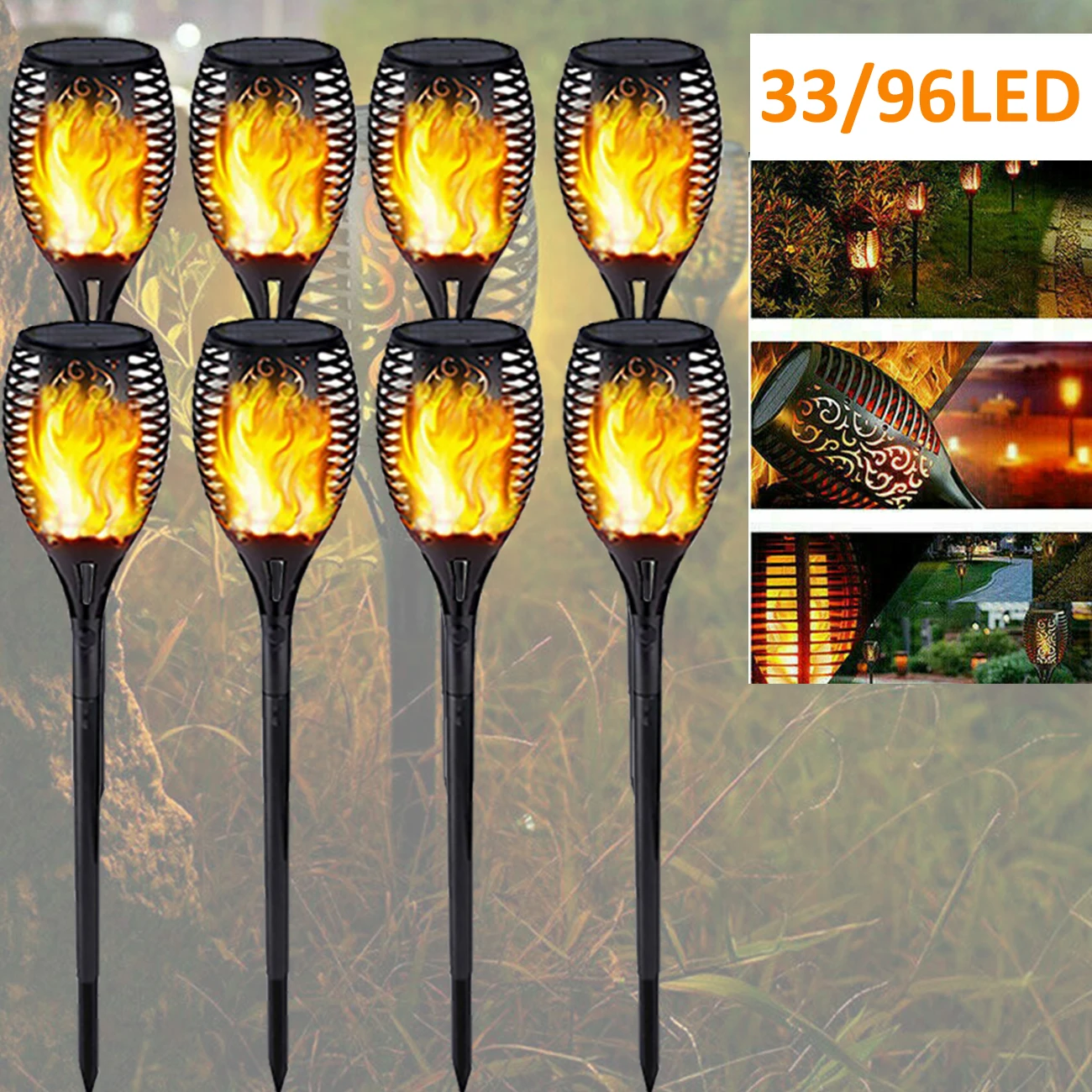 Ridgeyard 33/96 LED Solar Flame Lamp Flickering Outdoor IP65 Waterproof Landscape Yard Garden Light Path Lighting Torch Light
Ridgeyard 33/96 LED Solar Flame Lamp Flickering Outdoor IP65 Waterproof Landscape Yard Garden Light Path Lighting Torch Light
