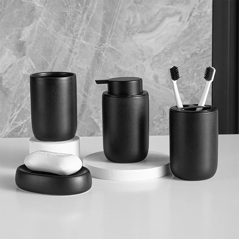 Soap Lotion Dispenser Ceramic Toothbrush Holder Soap Dish Tumbler or Pump Bottle Cup Shampoo Bottle Bathroom Accessories Sets
Soap Lotion Dispenser Ceramic Toothbrush Holder Soap Dish Tumbler or Pump Bottle Cup Shampoo Bottle Bathroom Accessories Sets