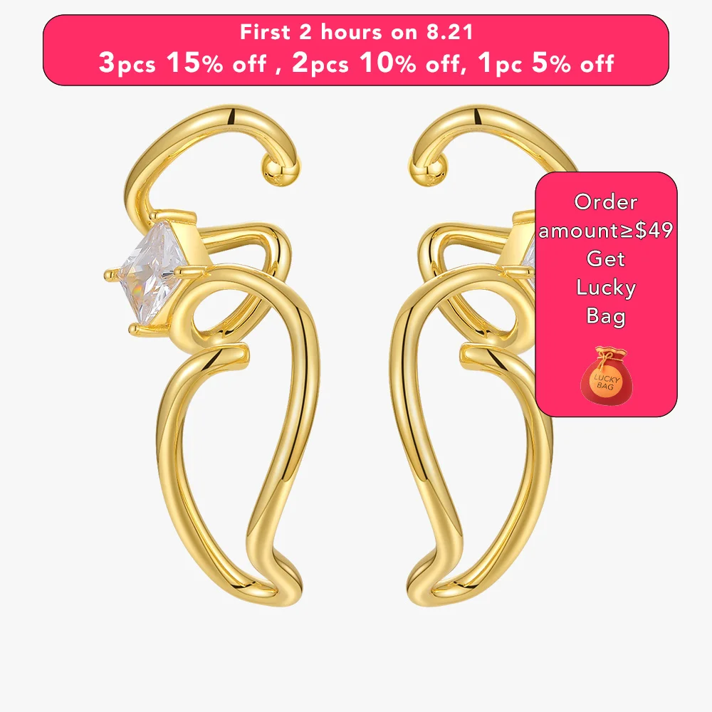ENFASHION Irregular Earring With Zircon Gold Color Earring For Women Fashion Jewelry Ear Cuff Without Piercing Pendientes E1224
ENFASHION Irregular Earring With Zircon Gold Color Earring For Women Fashion Jewelry Ear Cuff Without Piercing Pendientes E1224