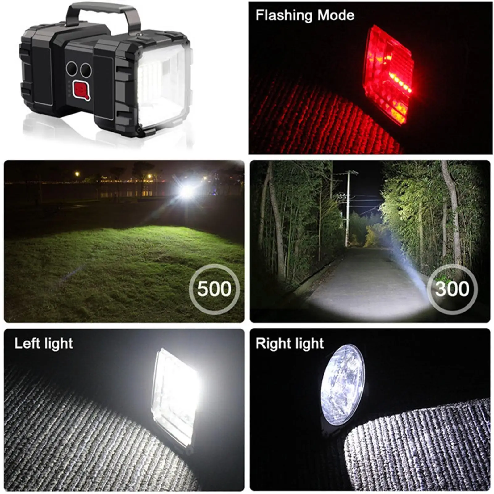 LED Flashlight Super Bright Rechargeable Double Head Work Light Handheld Spotlight XHP70. Floodling Searchlight E9F4
LED Flashlight Super Bright Rechargeable Double Head Work Light Handheld Spotlight XHP70. Floodling Searchlight E9F4