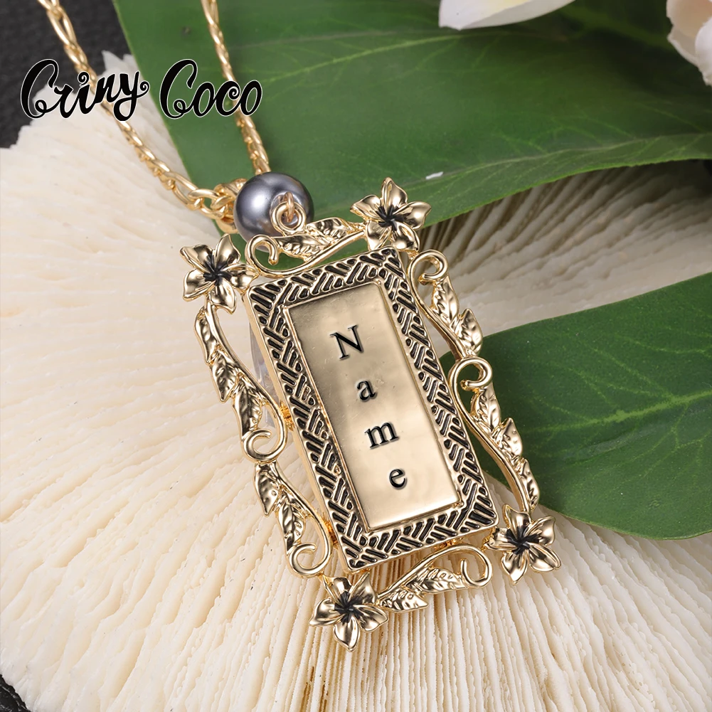 Cring Coco Personalized Custom Name Letter Necklaces Rectangle Surrounded Hawaiian Flower Gold Color Necklace Pendant For Women
Cring Coco Personalized Custom Name Letter Necklaces Rectangle Surrounded Hawaiian Flower Gold Color Necklace Pendant For Women
