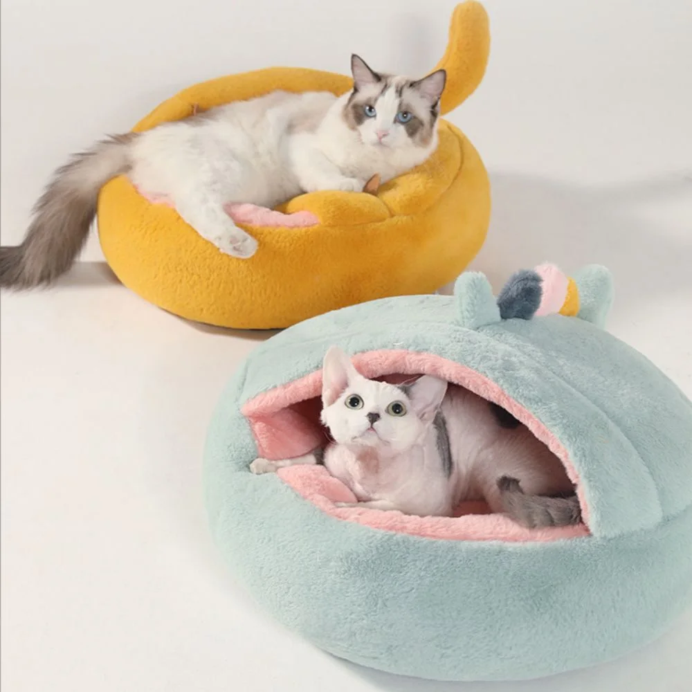 

Cat Warm Bed Soft Pet Sleeping Bag Semi-enclosed Cat Cave Nest For Small Dog Cats Beds Kitten Cushion Pussy House Cat Suppiles