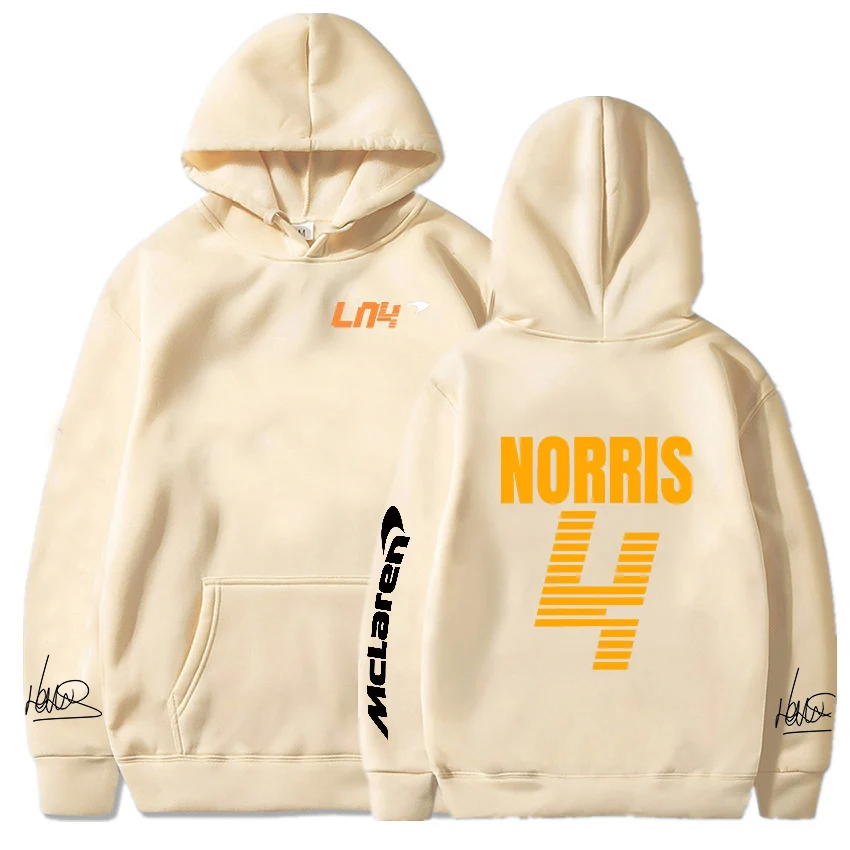 

Mclaren F1 Hoodie Lando Norris 4 Letter Print Mens Clothing Sportswear Trend Spring Oversized Sweatshirt Lounge Wear Casual Tops