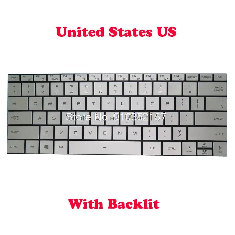 Silver Laptop Backlit Keyboard For Tongfang PF4NU1F PF4WN2F PF4MN2F 14' United States US No Frame
Silver Laptop Backlit Keyboard For Tongfang PF4NU1F PF4WN2F PF4MN2F 14' United States US No Frame