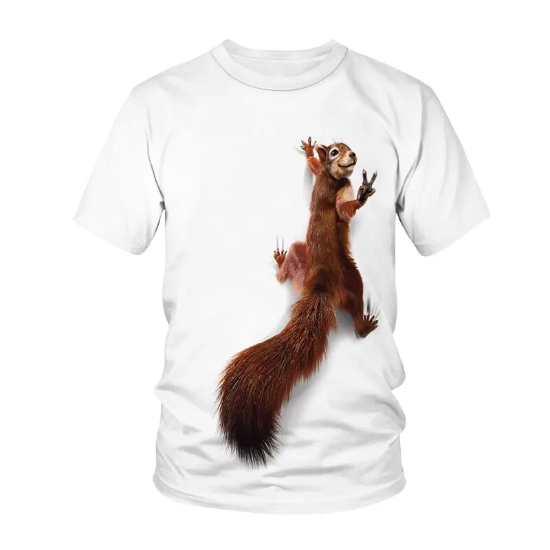 Summer Casual Men T-shirt Animal Squirrel Print Children's Size Pullover T-shirt Oversized Personality Men's Street Hip-Hop Tops
Summer Casual Men T-shirt Animal Squirrel Print Children's Size Pullover T-shirt Oversized Personality Men's Street Hip-Hop Tops