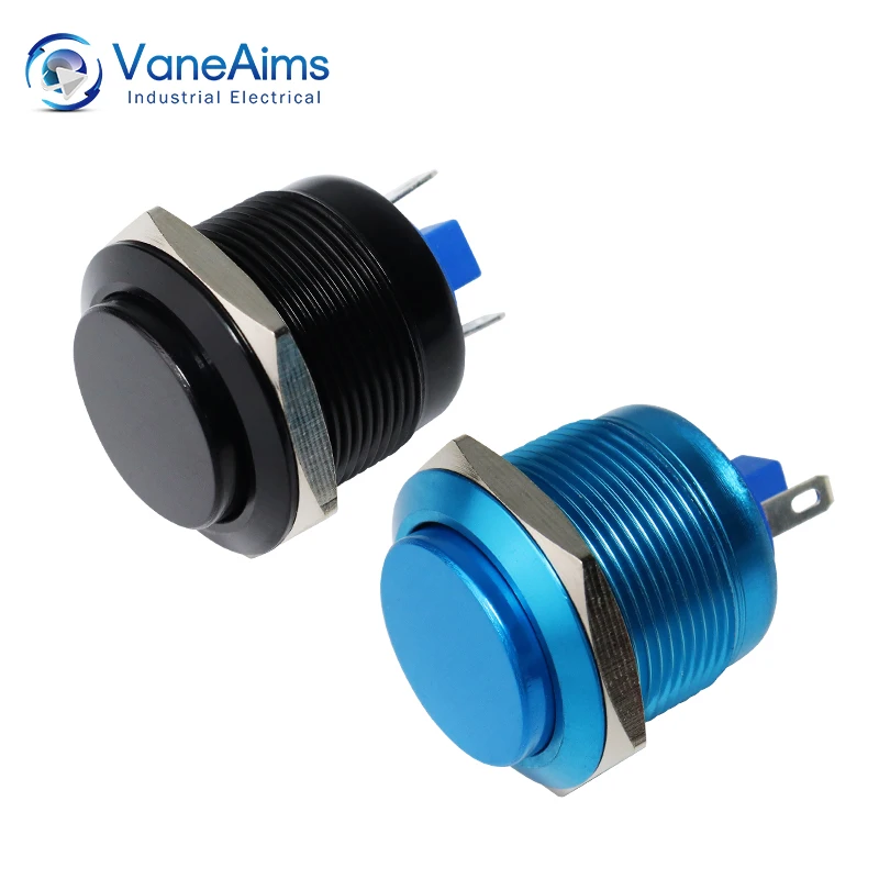 22mm Momentary Metal Push Button Switch VaneAims Self Reset Oxidation Red Blue Black Green Yellow High Head Mini Electric Switch
22mm Momentary Metal Push Button Switch VaneAims Self Reset Oxidation Red Blue Black Green Yellow High Head Mini Electric Switch