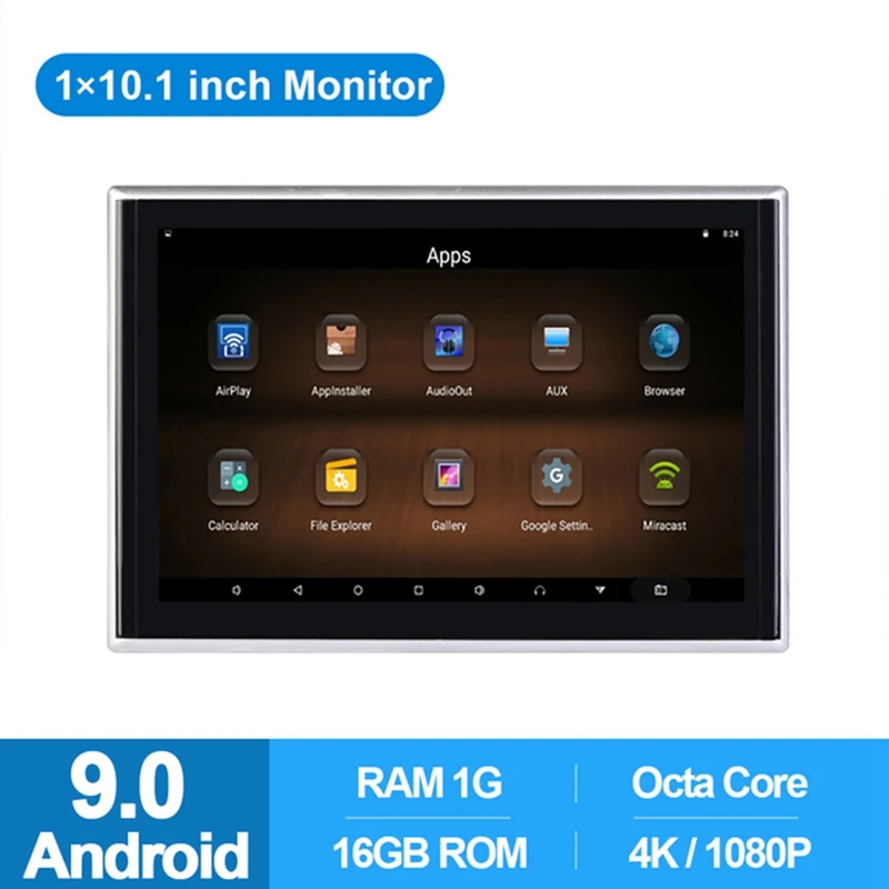 10.1 Inch Headrest Display Android Auto Headrest MP5 Monitors 1080P Video Tablet Multimedia WIFI/Bluetooth Movie Player
10.1 Inch Headrest Display Android Auto Headrest MP5 Monitors 1080P Video Tablet Multimedia WIFI/Bluetooth Movie Player