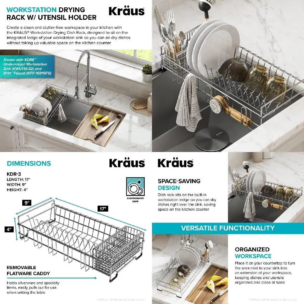 and Storage Beautiful Heavy Duty Stainless Steel Kitchen Sink Dish Drying Rack Drainer and Utensil Holder - Perfect for Home Org
and Storage Beautiful Heavy Duty Stainless Steel Kitchen Sink Dish Drying Rack Drainer and Utensil Holder - Perfect for Home Org