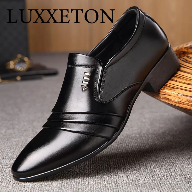 Men Shoes Business Dress Fashion Bright Comfort Low Top Pointed Toe PU Casual Lace-Up Loafers for With
Men Shoes Business Dress Fashion Bright Comfort Low Top Pointed Toe PU Casual Lace-Up Loafers for With