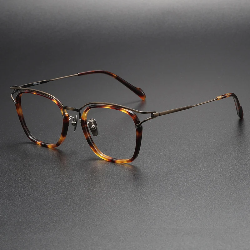 Japanese Designer Handmade Acetate Titanium Prescription Glasses Frames Men Women Vintage Square Eyeglass Frame Bronze Eyewear
Japanese Designer Handmade Acetate Titanium Prescription Glasses Frames Men Women Vintage Square Eyeglass Frame Bronze Eyewear